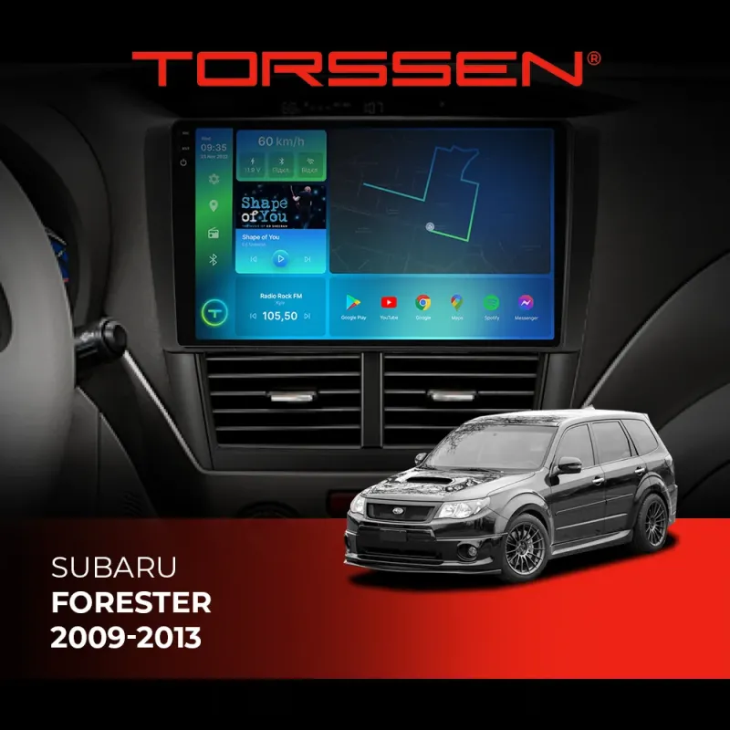 Штатна магнітола Torssen 2K Subaru Forester 09-13 FL9 4+64Gb 4G Carplay DSP