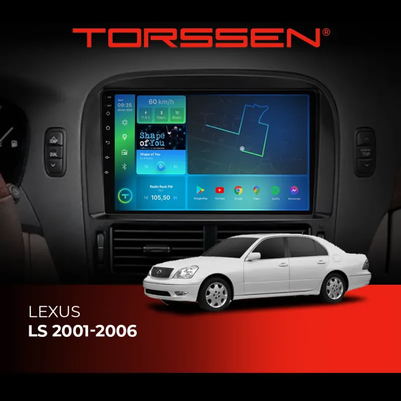 Штатна магнітола Torssen Lexus LS 01-06 FL9 4+64Gb 4G Carplay DSP