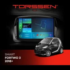 Штатна магнітола Torssen 2K Smart ForTwo 3 18+ F96128 4G Carplay DSP
