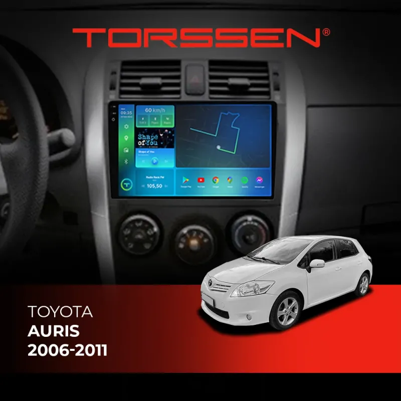 Штатна магнітола Torssen 2K Toyota Auris 2006-2011 F96128 4G Carplay DSP