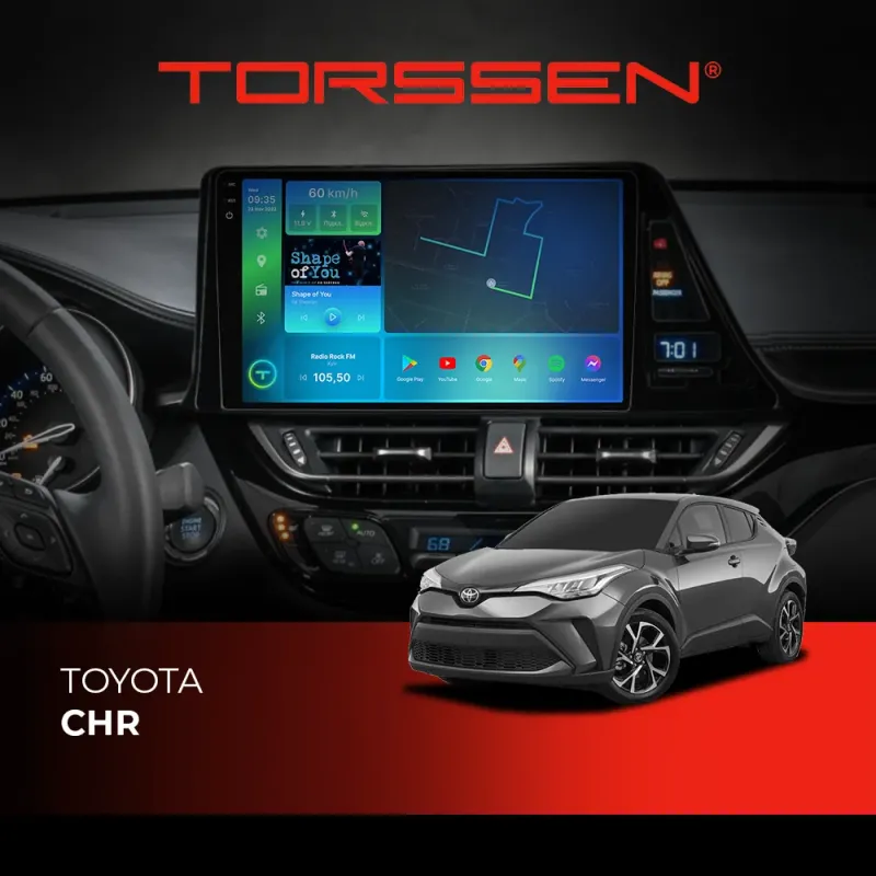 Штатна магнітола Torssen 2K Toyota CHR F96128 4G Carplay DSP