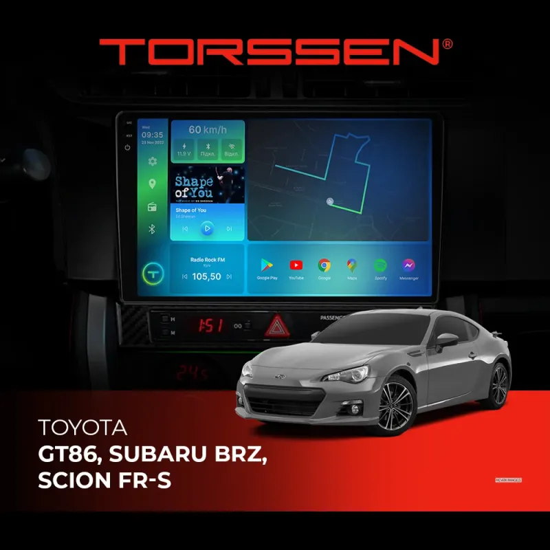 Штатна магнітола Torssen 2K Toyota GT86,Subaru BRZ,Scion FR-S F96128 4G Carplay DSP