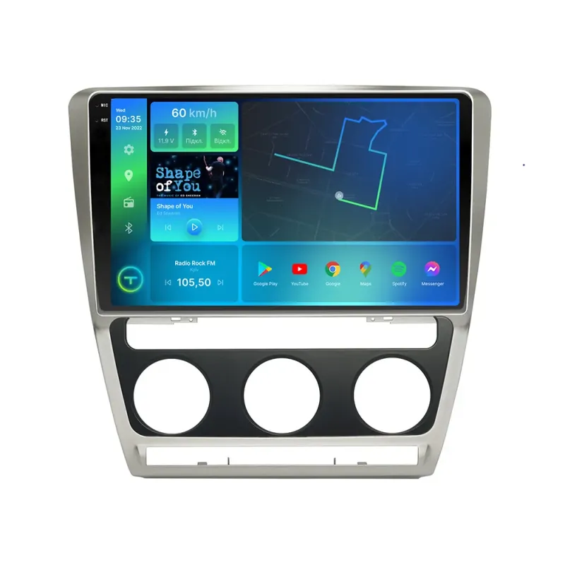 Штатна магнітола Torssen 2K Skoda Octavia A5 08-13 silver F106128 4G Carplay DSP