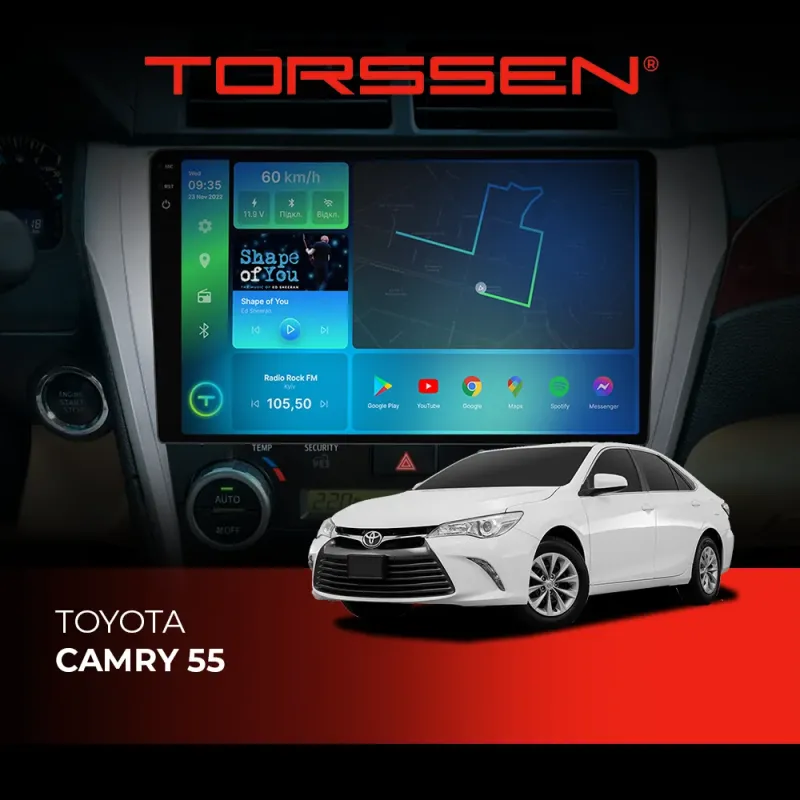 Штатна магнітола Torssen 2K Toyota Camry 55 F106128 4G Carplay DSP