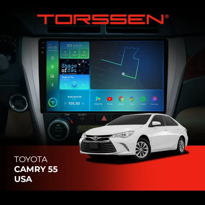 Штатна магнітола Torssen 2K Toyota Camry 55 USA F106128 4G Carplay DSP
