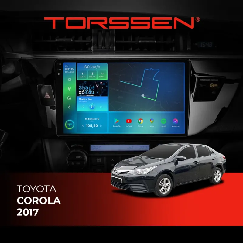 Штатна магнітола Torssen 2K Toyota Corola 17 F106128 4G Carplay DSP