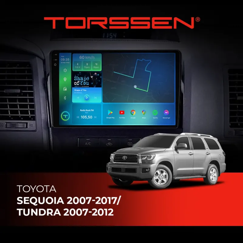 Штатна магнітола Torssen 2K Toyota Sequoia 2007-2017/Tundra 2007-2012 F106128 4G Carplay DSP
