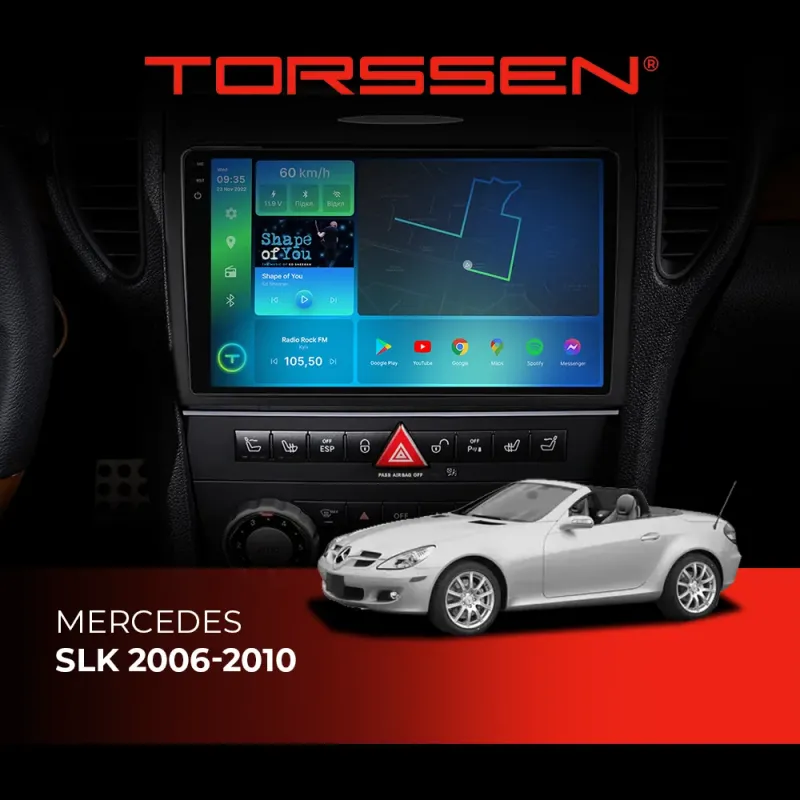 Штатна магнітола 2K Torssen Mercedes SLK 2006-2010 F96128 4G Carplay DSP
