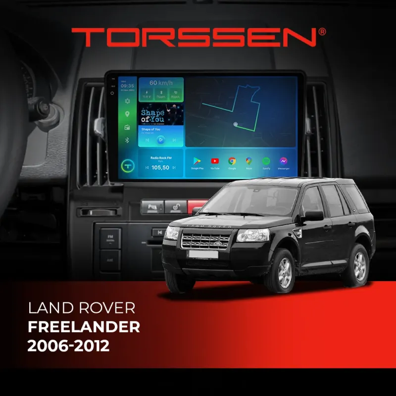 Штатна магнітола 2K Torssen Land Rover Freelander 06-12 F96128 4G Carplay DSP