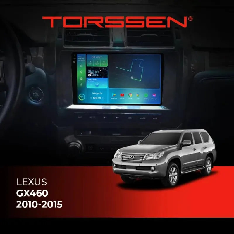 Штатна магнітола 2K Torssen Lexus GX460 2010-2015 F106128 4G Carplay DSP