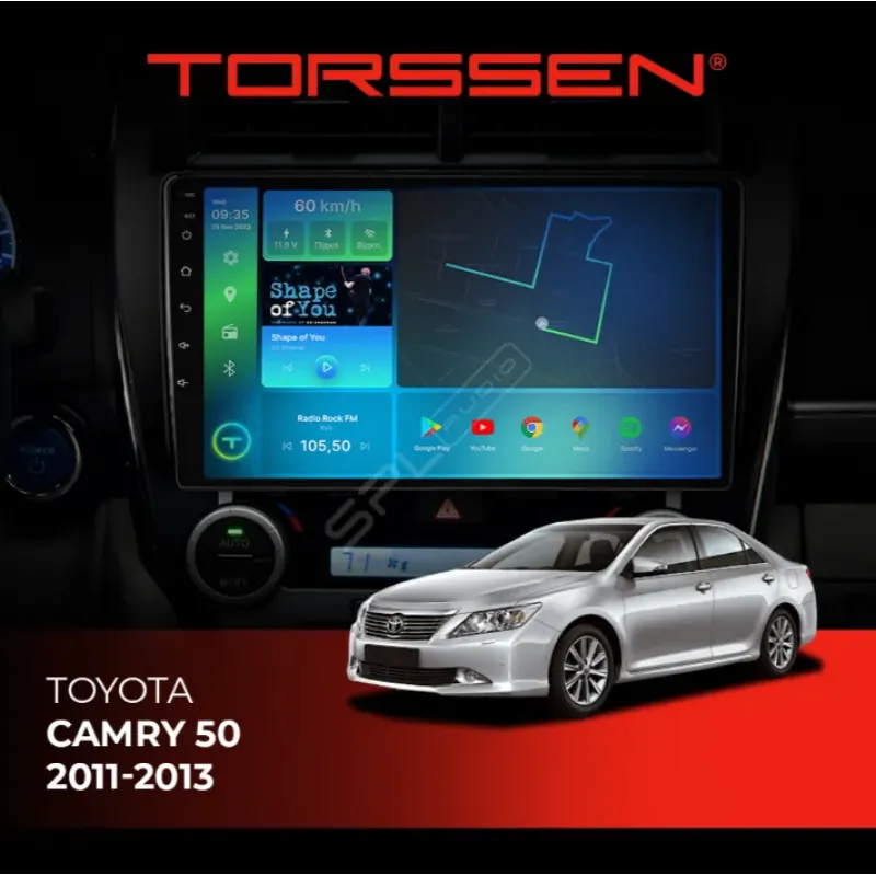 Штатна магнітола Torssen 2K Toyota Camry 50 2011-2013 F96128 4G Carplay DSP з кнопками