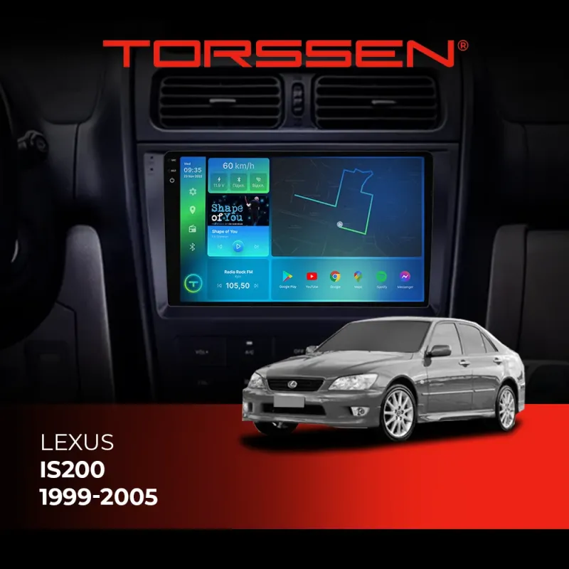 Штатна магнітола 2K Torssen Lexus IS200 1999-2005 F96128 4G Carplay DSP