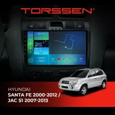 Штатна магнітола Torssen Hyundai Santa Fe 00-12 / Jac S1 07-13 FL9 4+64Gb 4G Carplay DSP