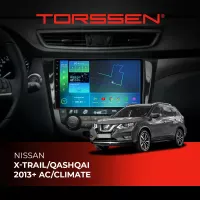 Штатна магнітола Torssen Nissan Xtrail/Qashqai 2013+ AC/Climate FL10 4+64Gb 4G Carplay DSP