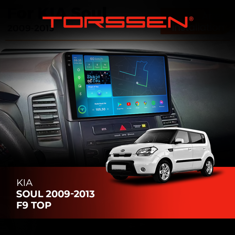 Штатна магнітола Torssen 2K KIA Soul 2009-2013 TOP F9464 4G Carplay DSP