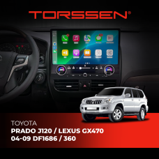 Штатна магнітола Torssen Toyota Prado J120/Lexus GX470 04-09 DF1686/360